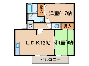 パ－クサイド本城の物件間取画像